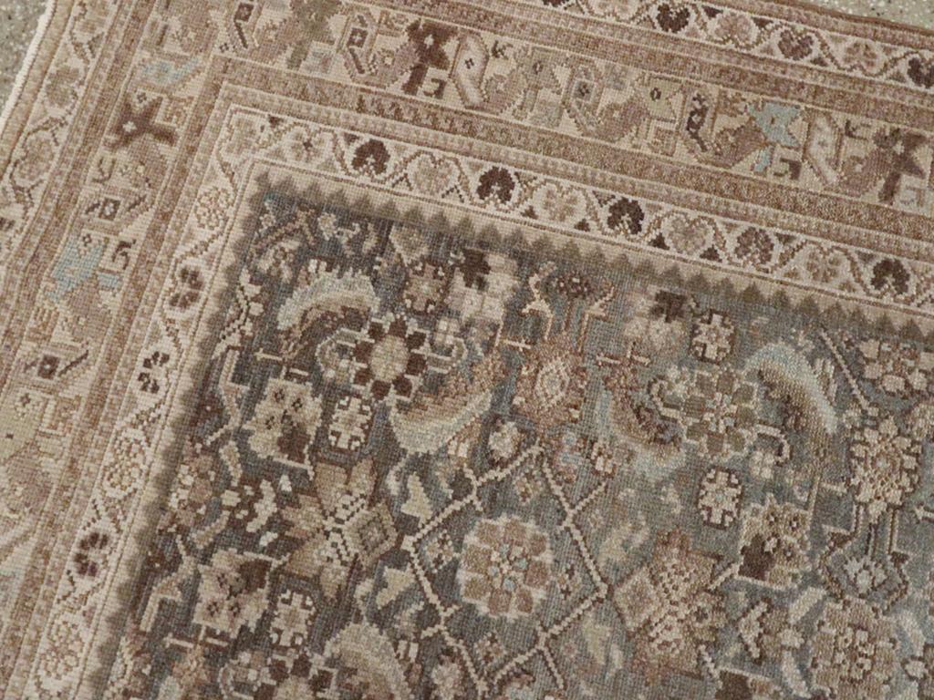 Mid-20th Century Persian Malayer Accent Rug In Excellent Condition For Sale In New York, NY