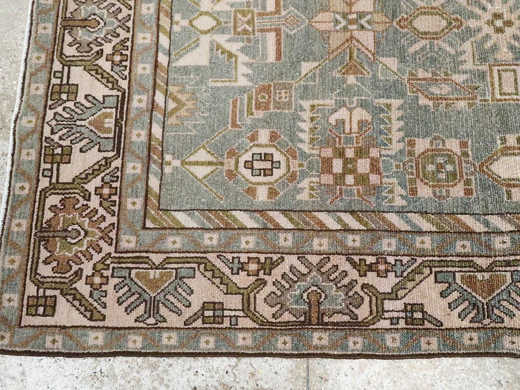 Wool Mid-20th Century Persian Malayer Accent Rug For Sale