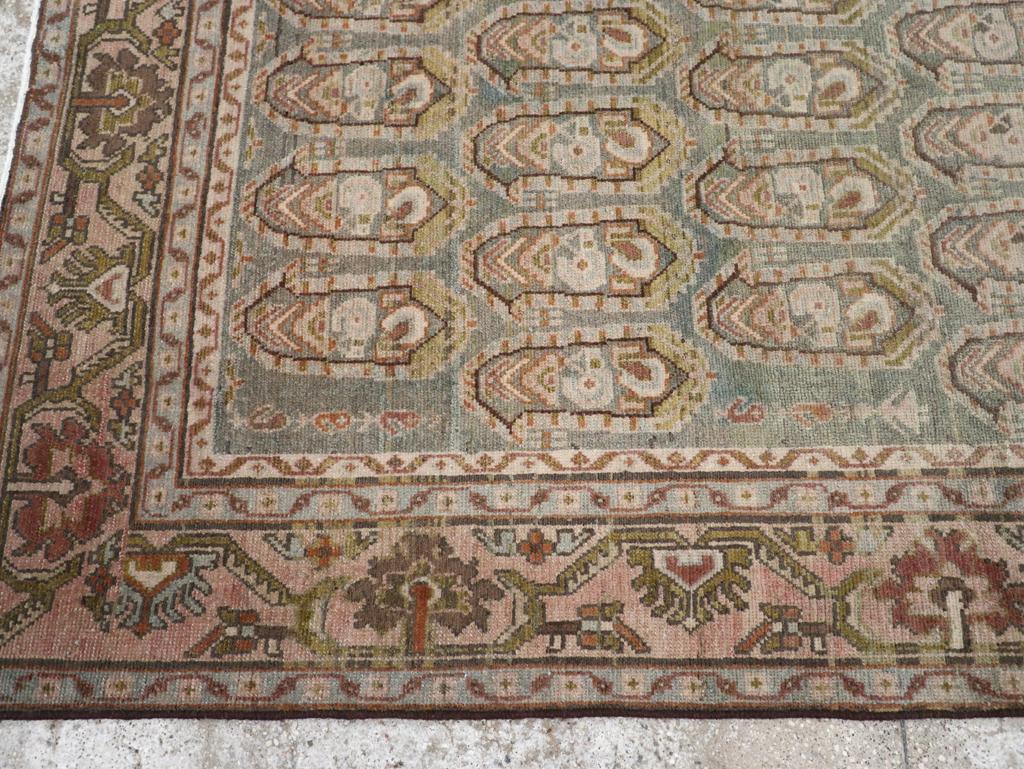 Wool Mid-20th Century Persian Malayer Accent Rug For Sale