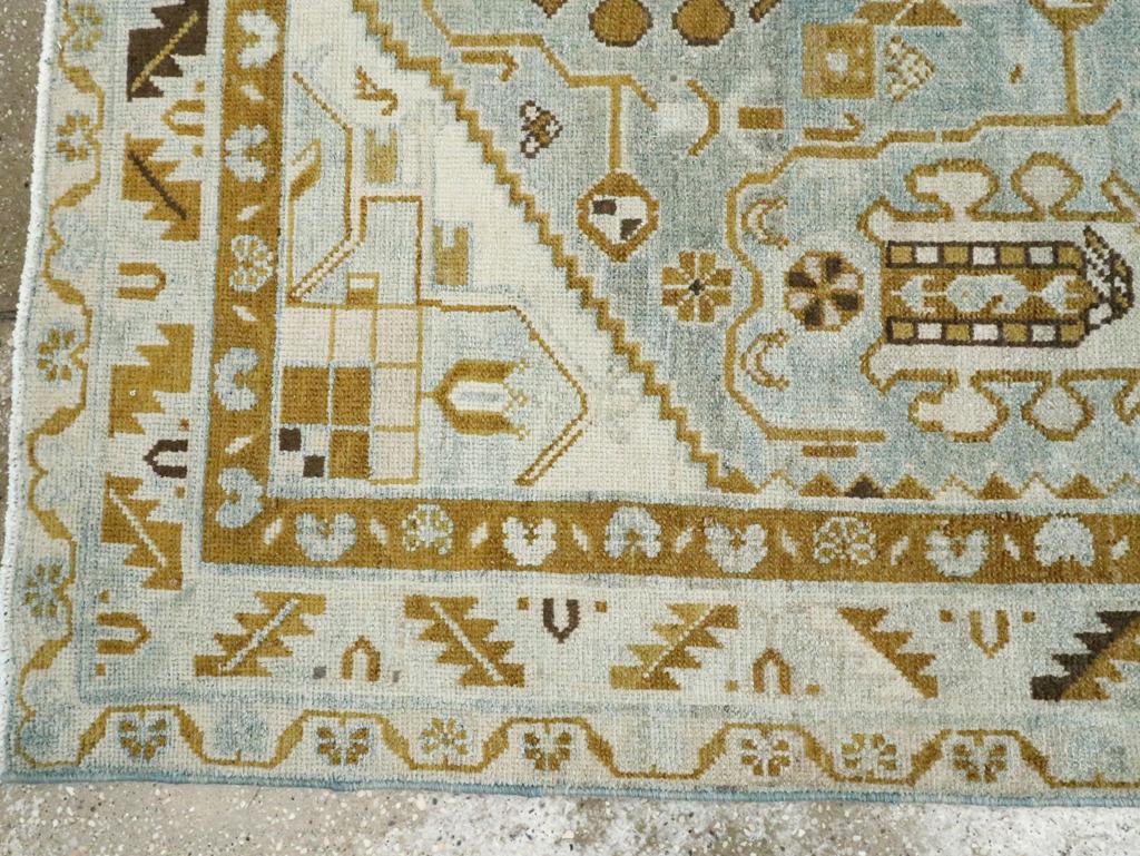Wool Mid-20th Century Persian Malayer Accent Rug For Sale