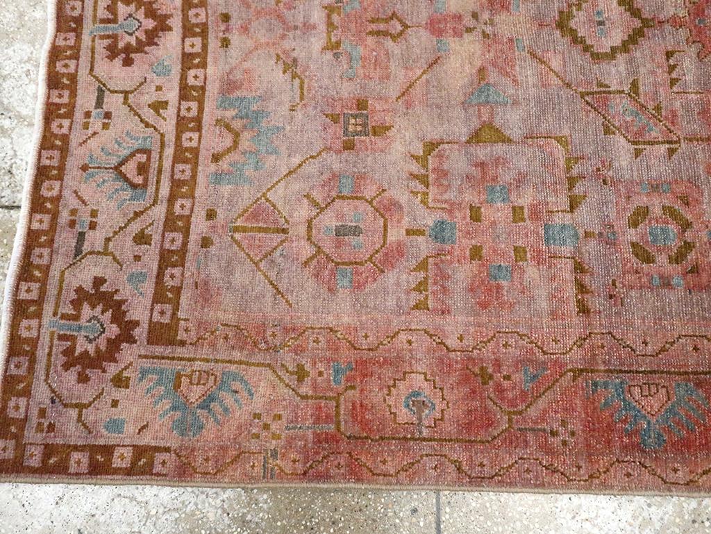 Wool Mid-20th Century Persian Malayer Accent Rug For Sale
