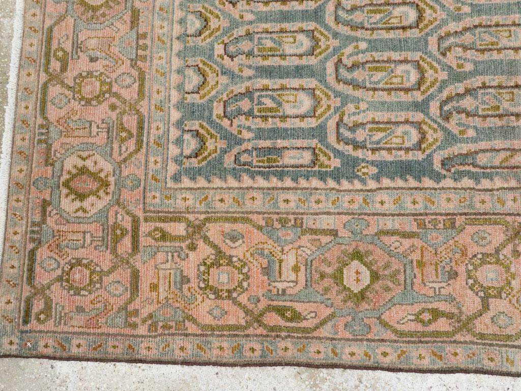 Wool Mid-20th Century Persian Malayer Accent Rug For Sale