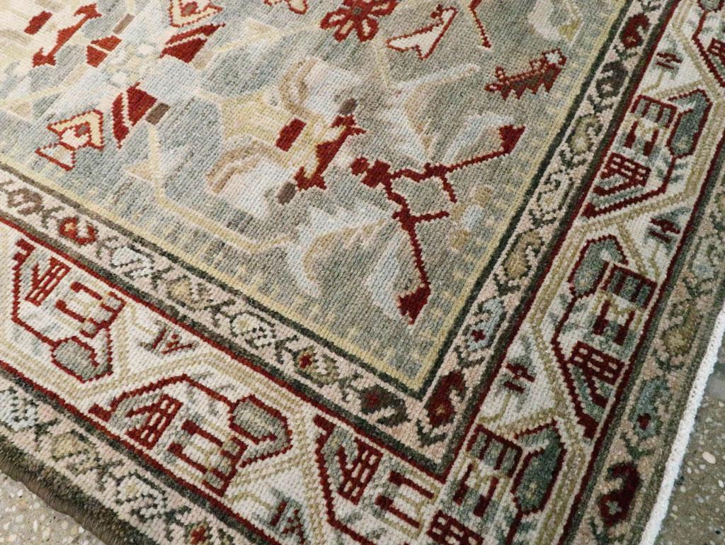 Wool Mid-20th Century Persian Malayer Accent Rug For Sale