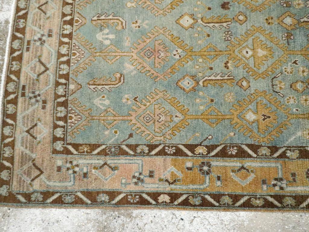 Wool Mid-20th Century Persian Malayer Accent Rug For Sale