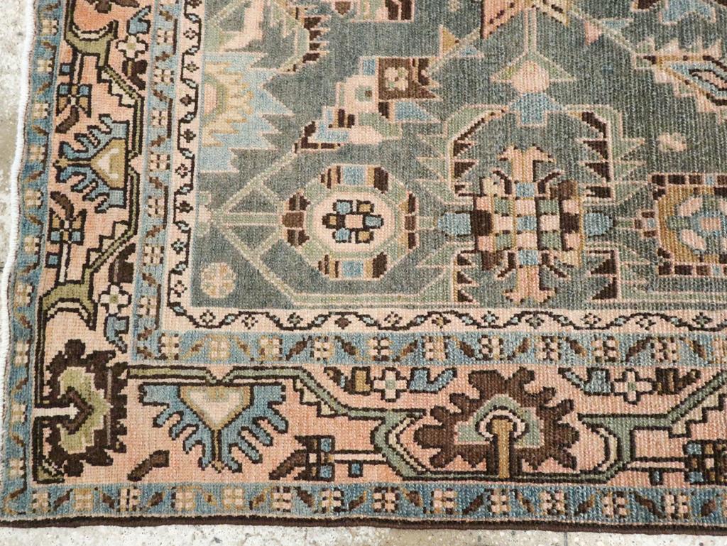 Wool Mid-20th Century Persian Malayer Accent Rug For Sale