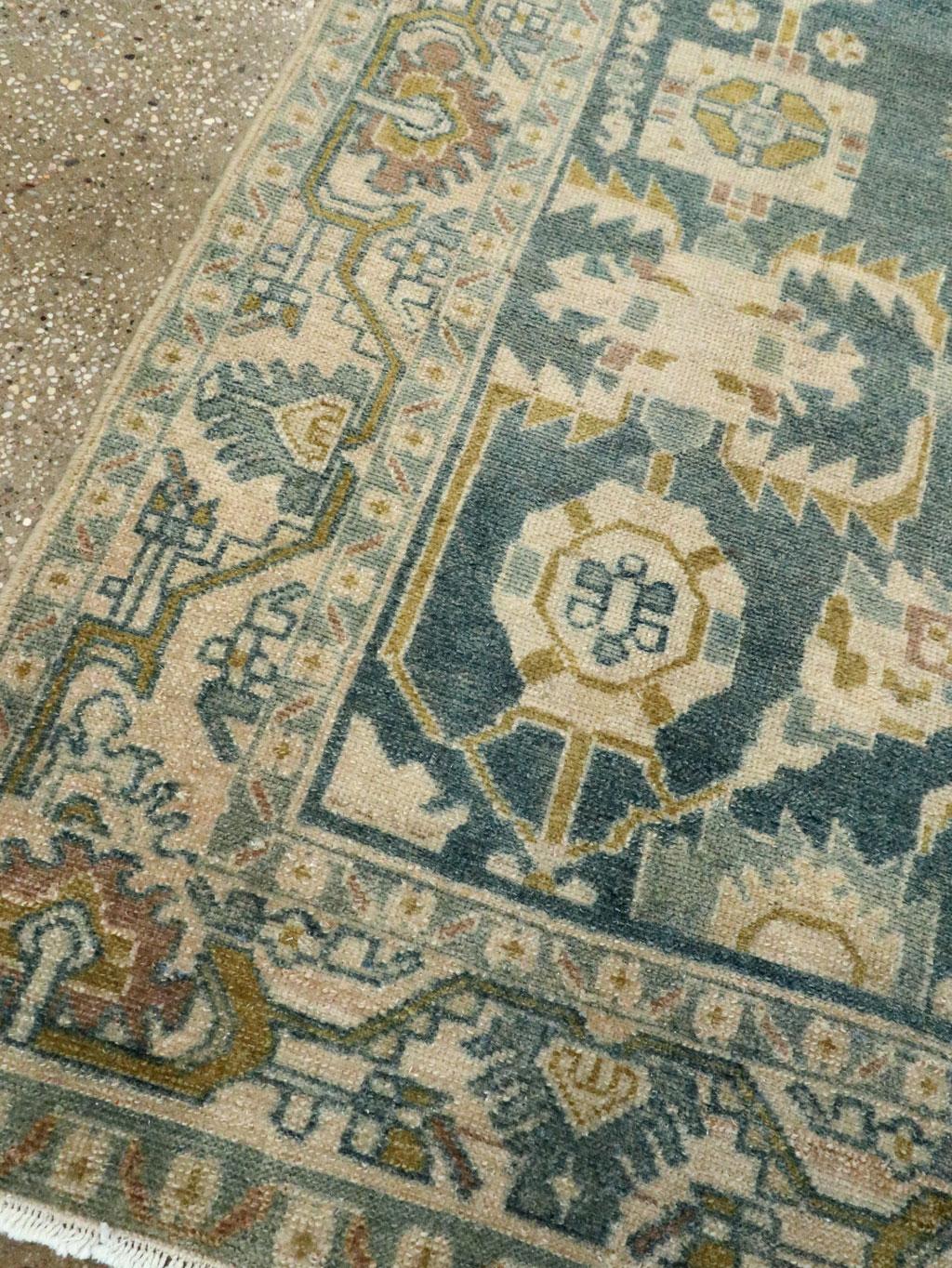 Wool Mid-20th Century Persian Malayer Accent Rug For Sale