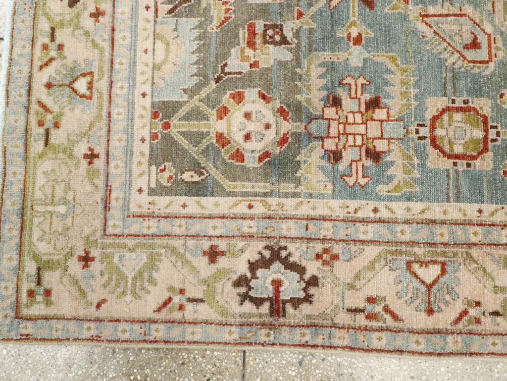 Wool Mid-20th Century Persian Malayer Accent Rug For Sale