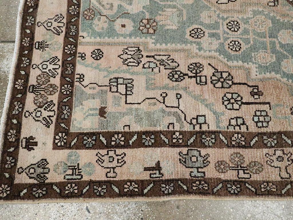 Wool Mid-20th Century Persian Malayer Accent Rug For Sale