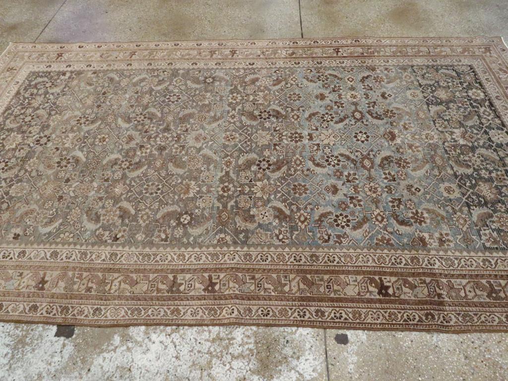 Wool Mid-20th Century Persian Malayer Accent Rug For Sale