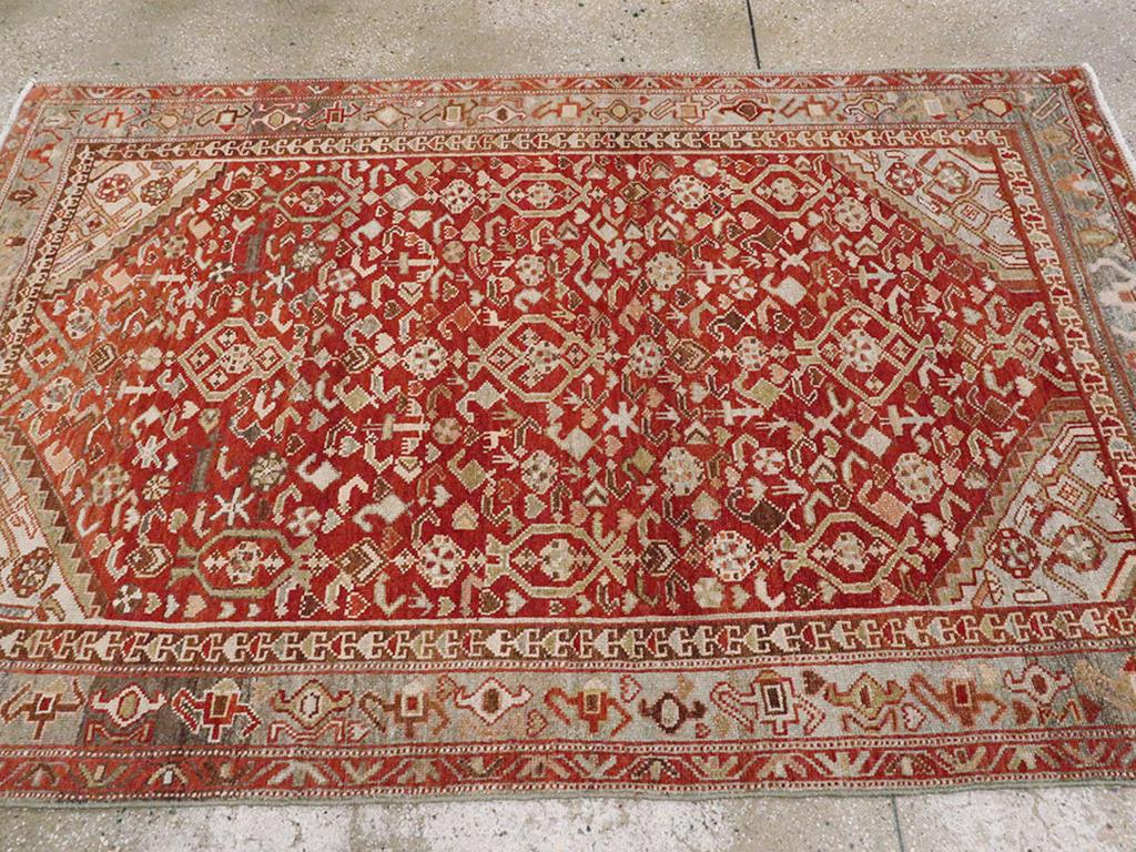 20ième siècle Tapis persan Malayer d'accentuation du milieu du 20e siècle en vente