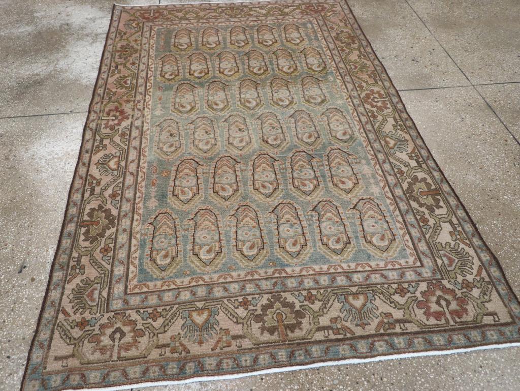 Mid-20th Century Persian Malayer Accent Rug For Sale 1
