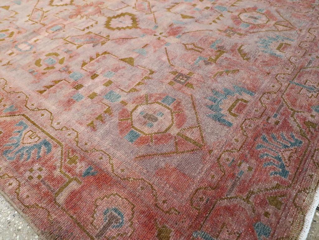 Mid-20th Century Persian Malayer Accent Rug For Sale 1