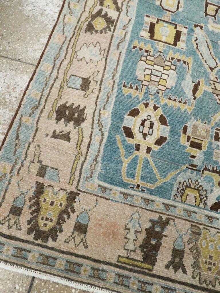 Mid-20th Century Persian Malayer Accent Rug (20. Jahrhundert) im Angebot