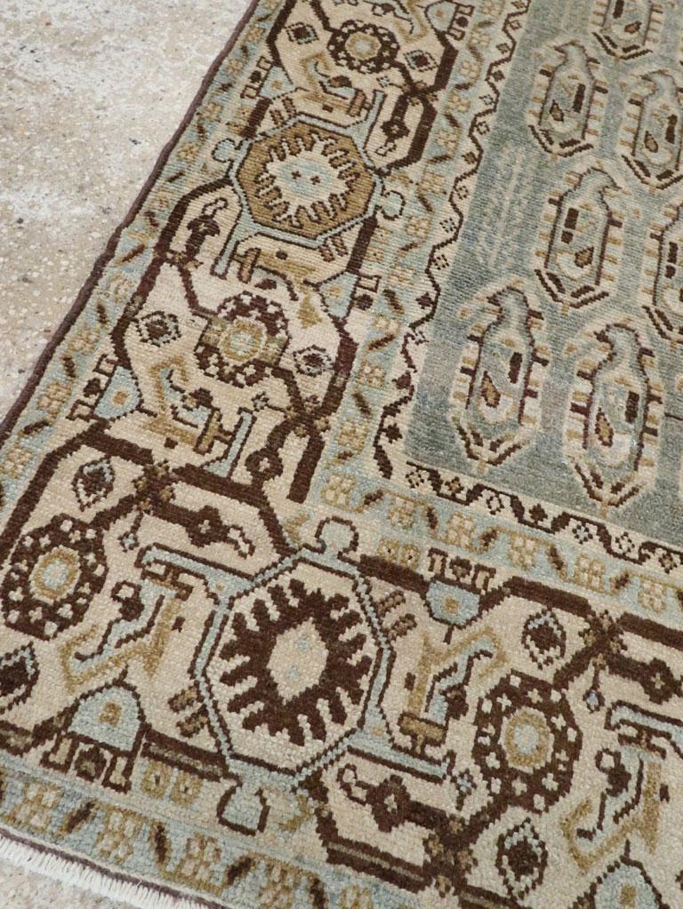 Mid-20th Century Persian Malayer Accent Rug For Sale 1