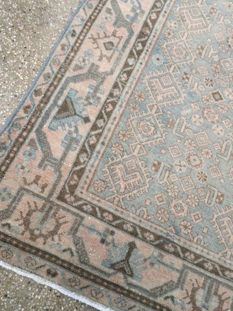 Mid-20th Century Persian Malayer Accent Rug For Sale 1