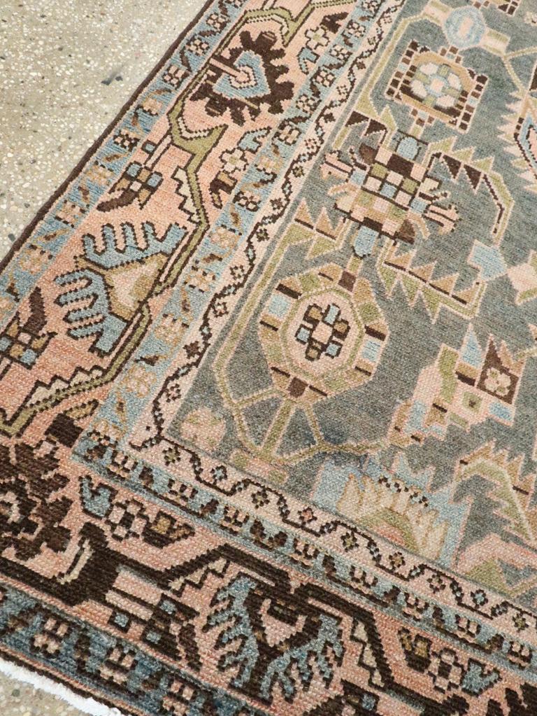 Mid-20th Century Persian Malayer Accent Rug For Sale 1