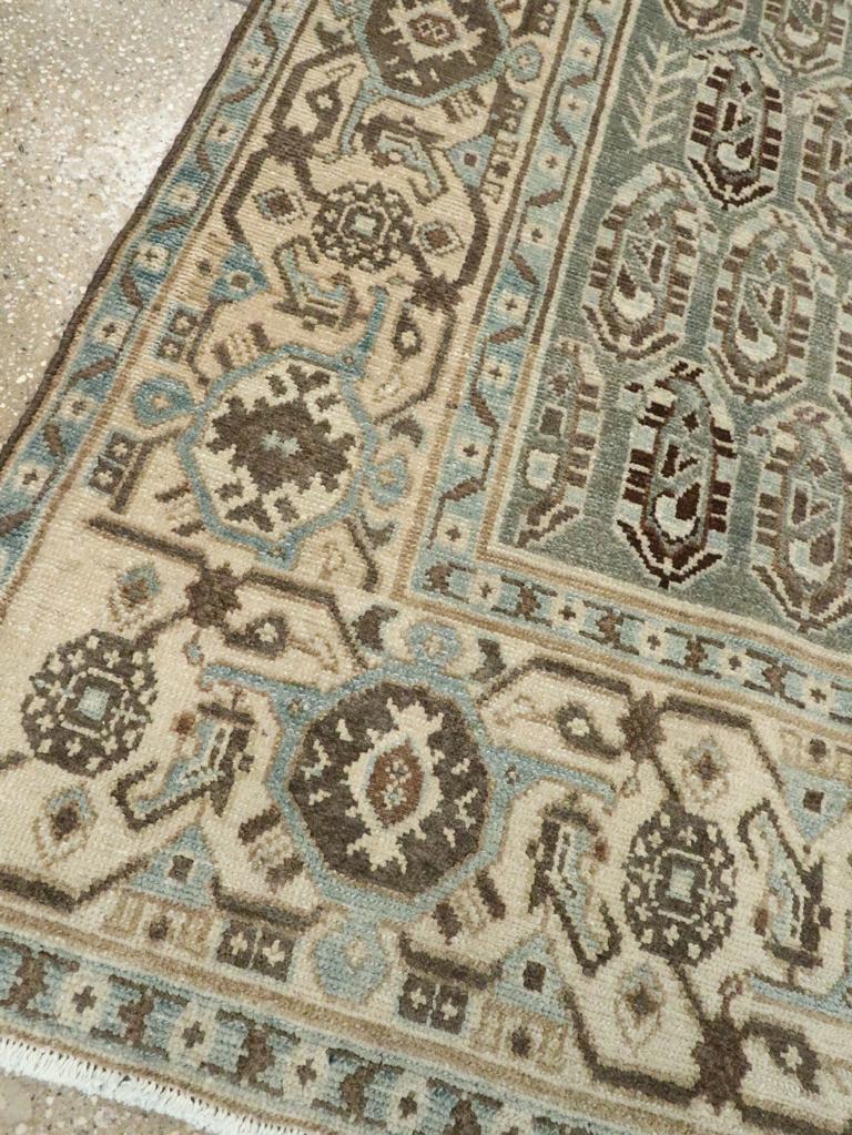 Mid-20th Century Persian Malayer Accent Rug For Sale 1