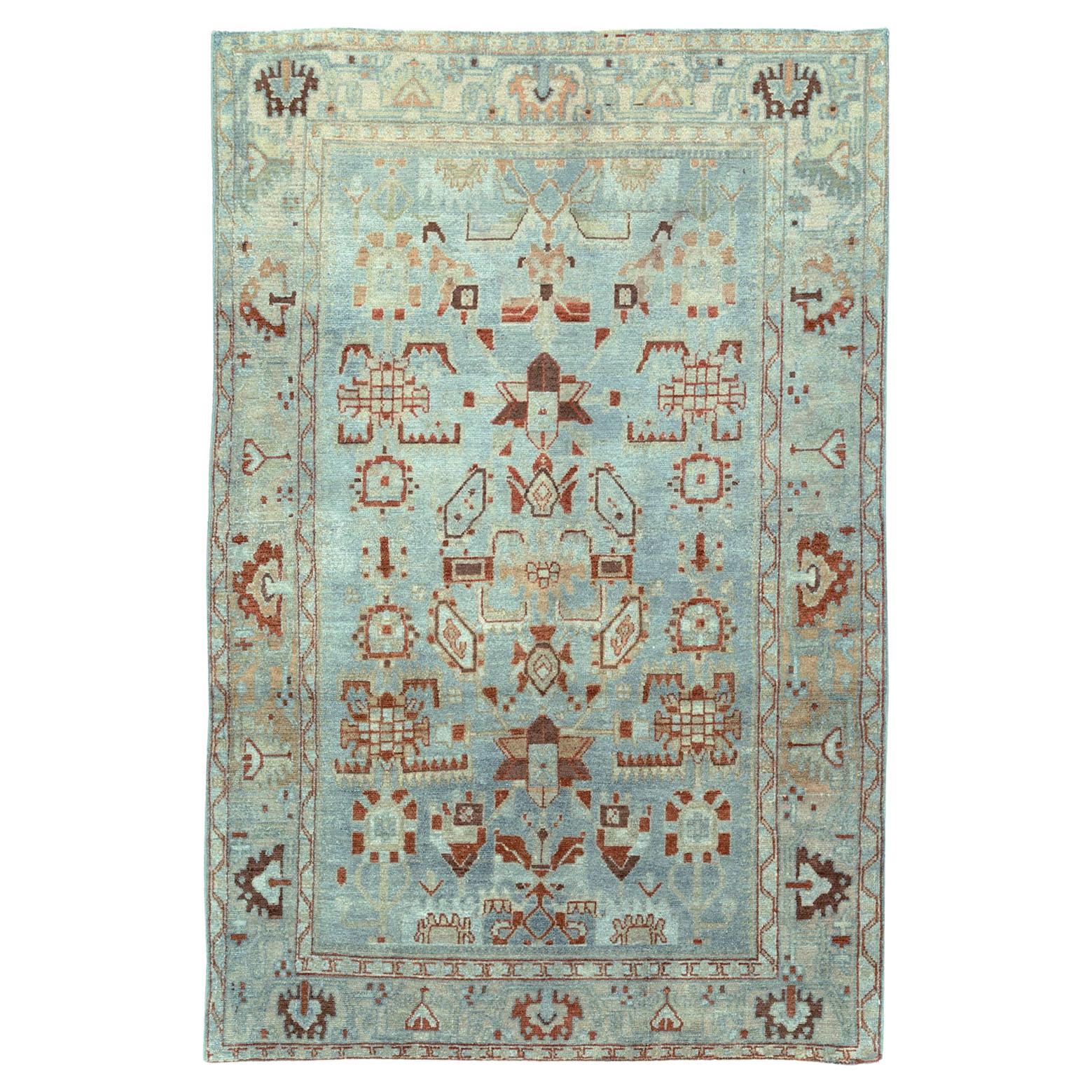 Tapis persan Malayer d'accentuation du milieu du 20e siècle