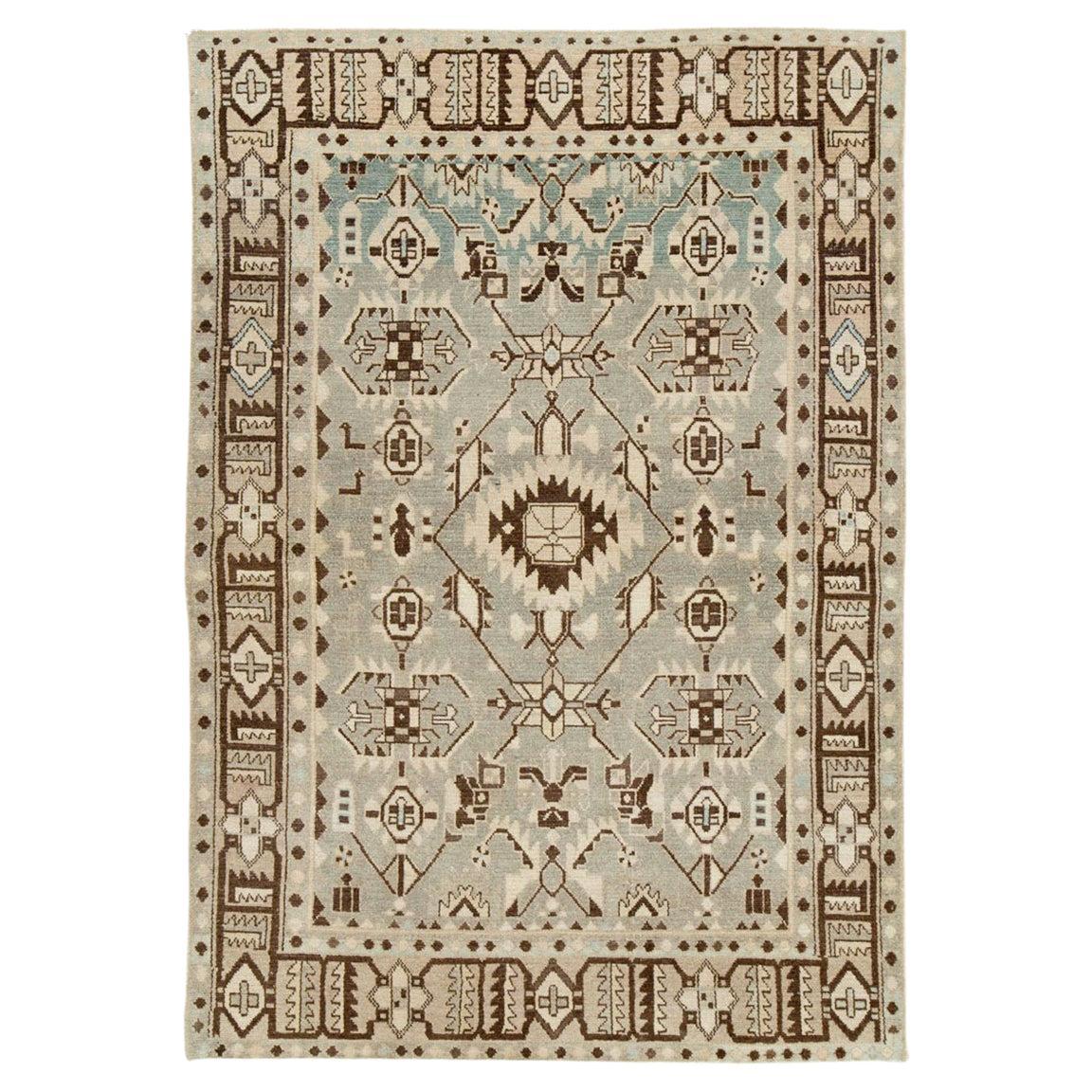 Tapis persan Malayer d'accentuation du milieu du 20e siècle