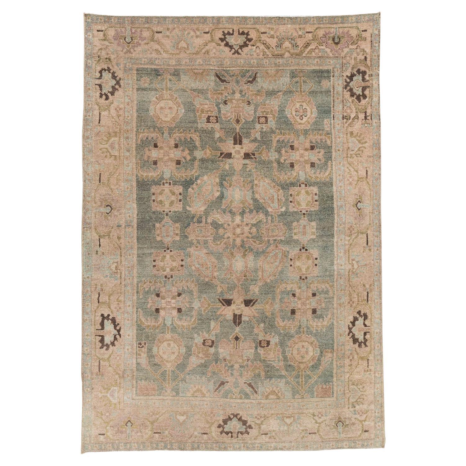 Mid-20th Century Persian Malayer Accent Rug