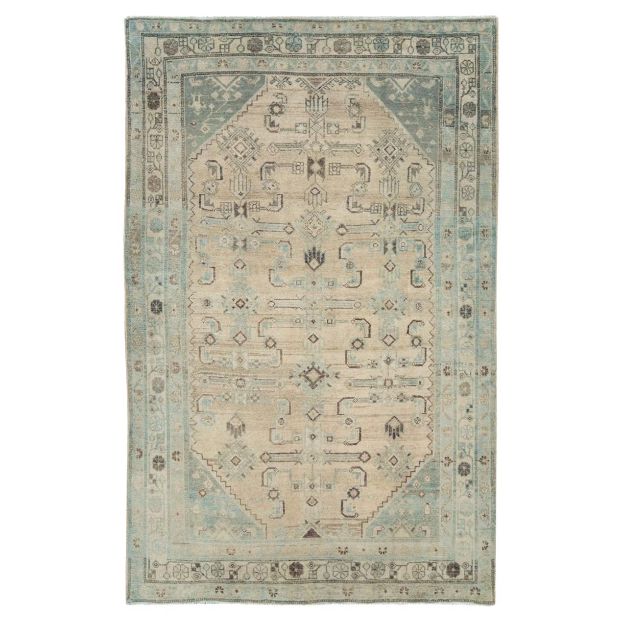 Mid-20th Century Persian Malayer Accent Rug For Sale