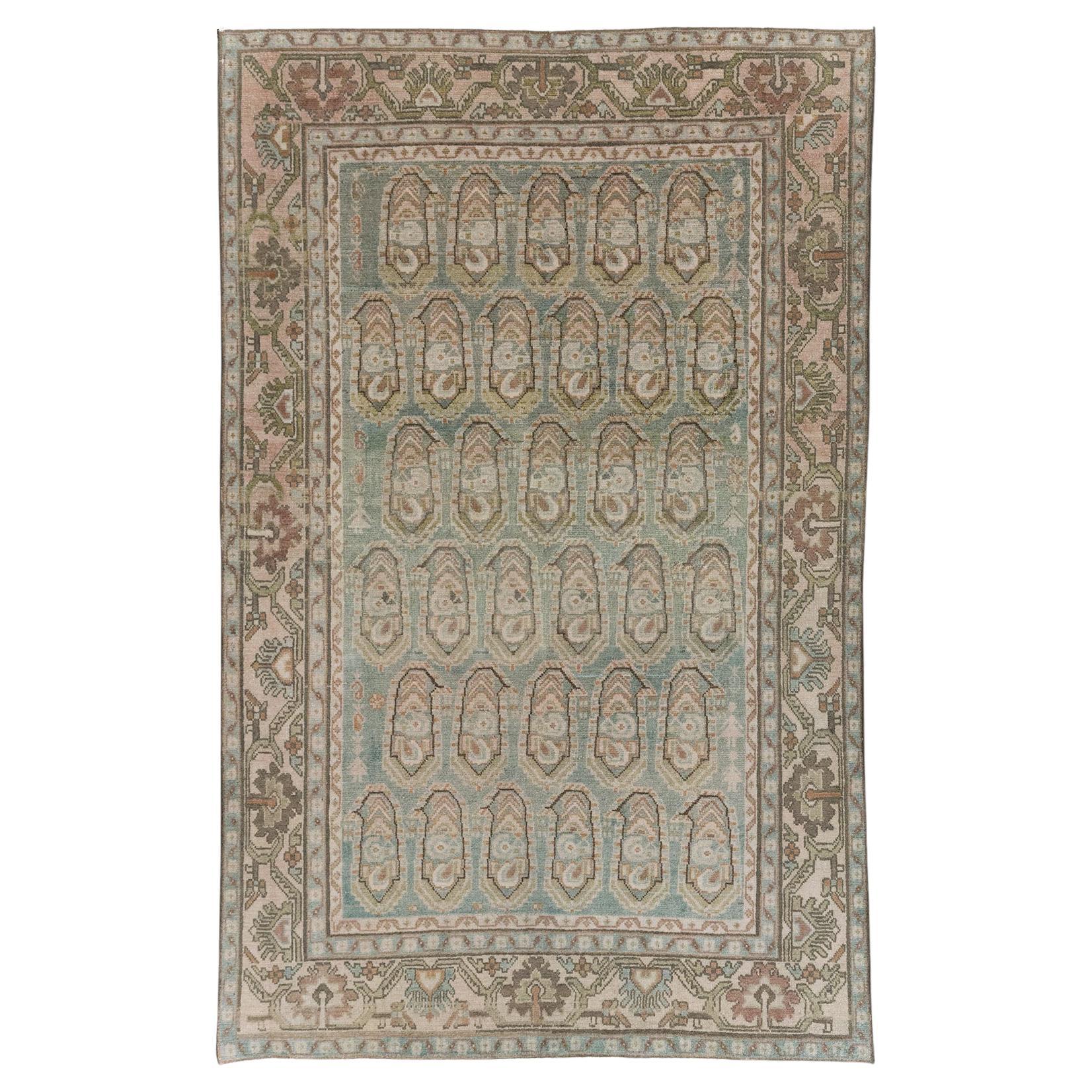 Mid-20th Century Persian Malayer Accent Rug For Sale