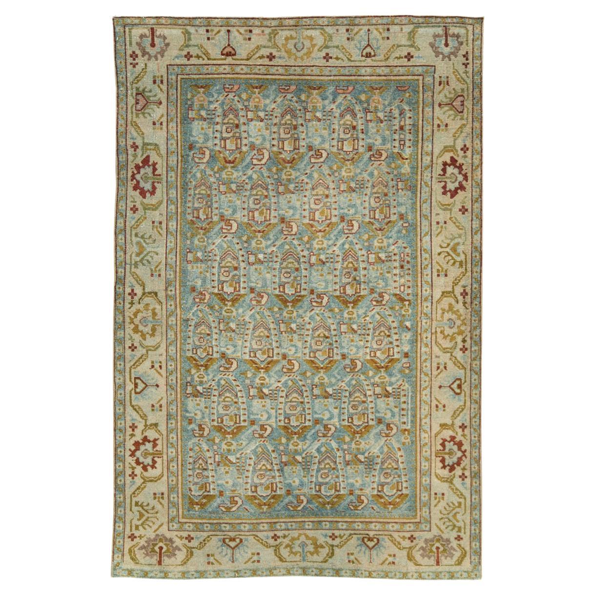 Mid-20th Century Persian Malayer Accent Rug For Sale