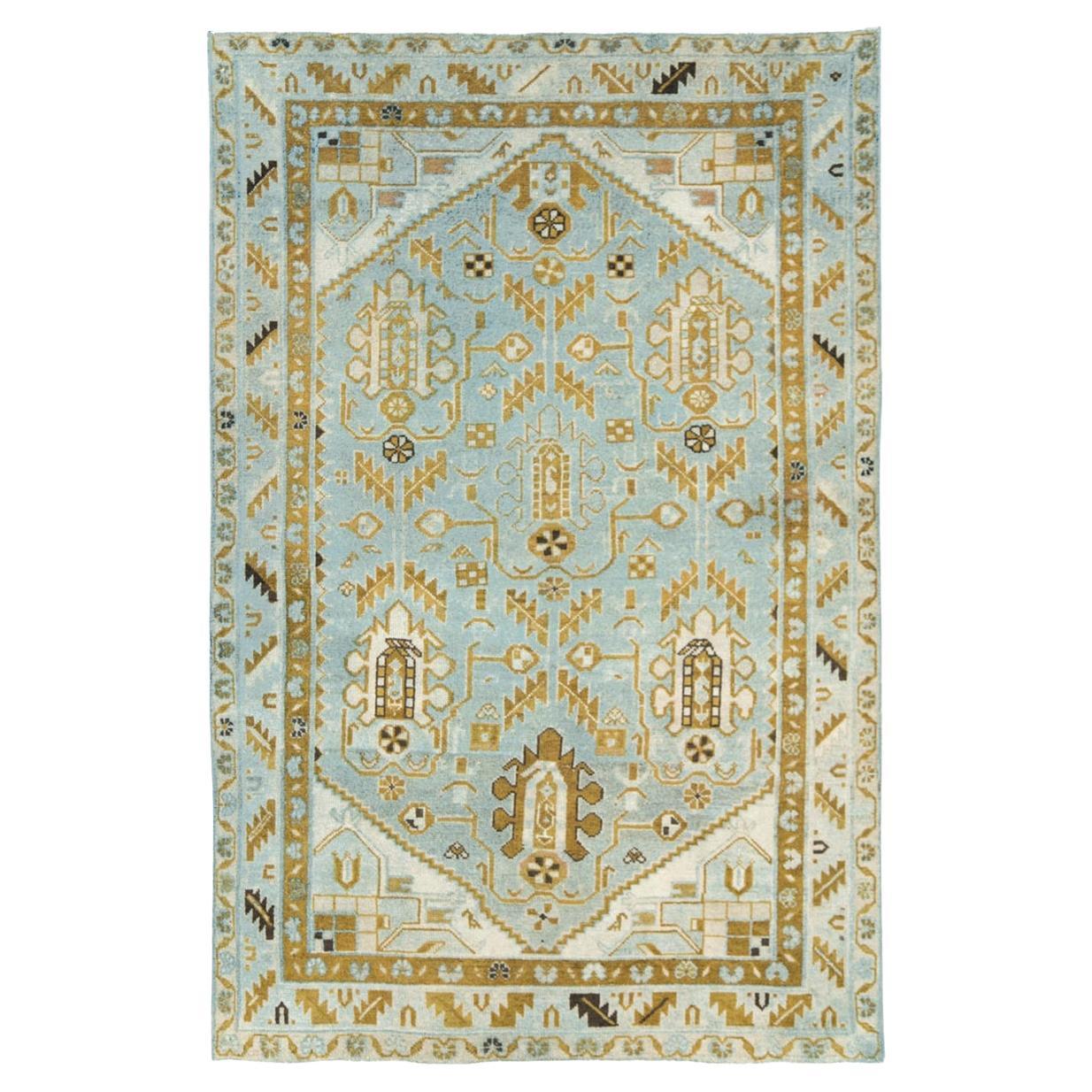 Mid-20th Century Persian Malayer Accent Rug For Sale