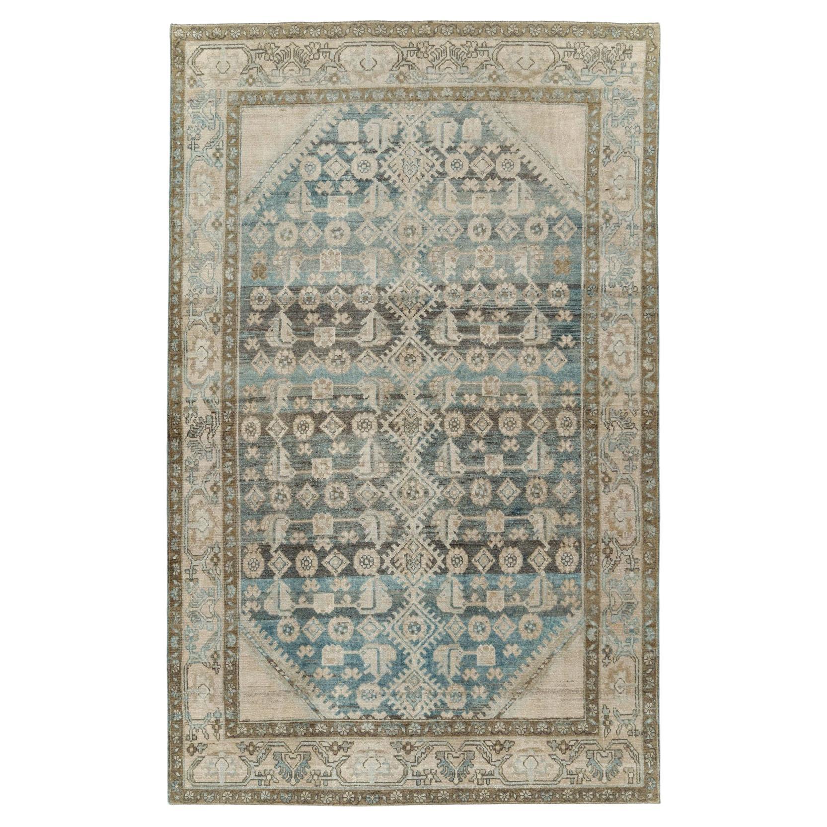 Mid-20th Century Persian Malayer Accent Rug
