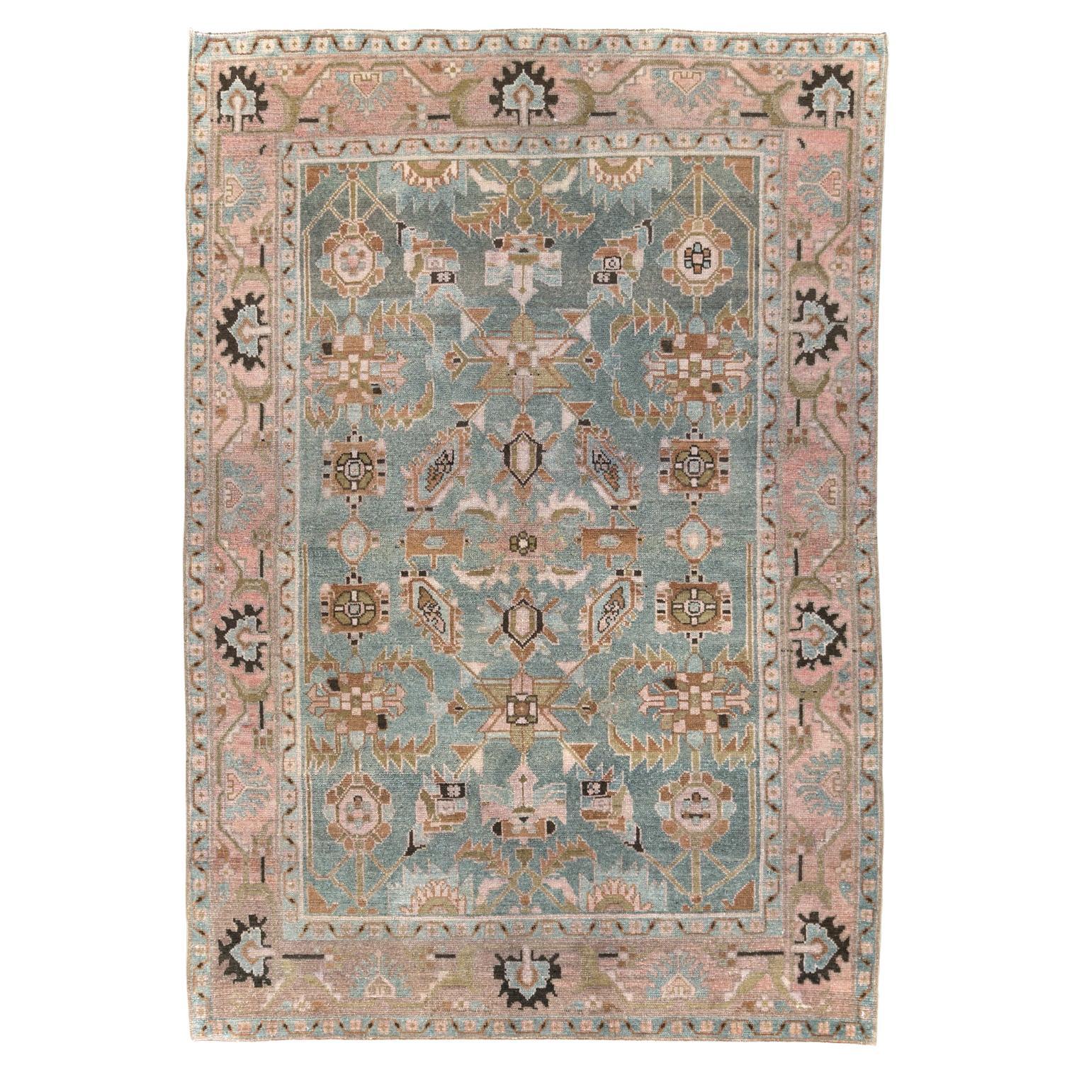 Mid-20th Century Persian Malayer Accent Rug For Sale