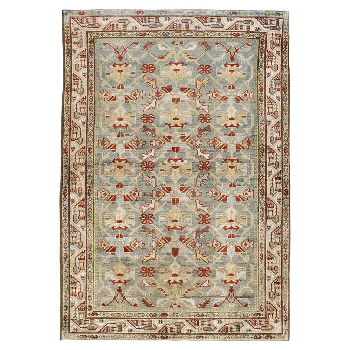 Mid-20th Century Persian Malayer Accent Rug For Sale