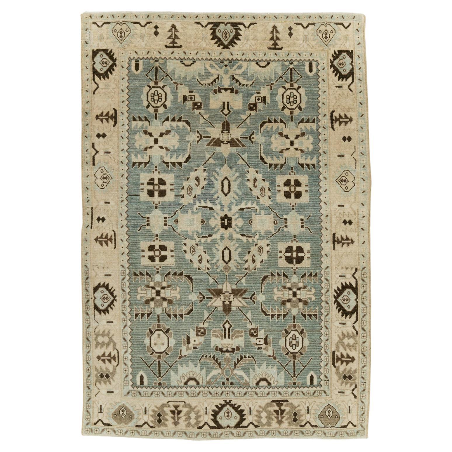 Mid-20th Century Persian Malayer Accent Rug im Angebot