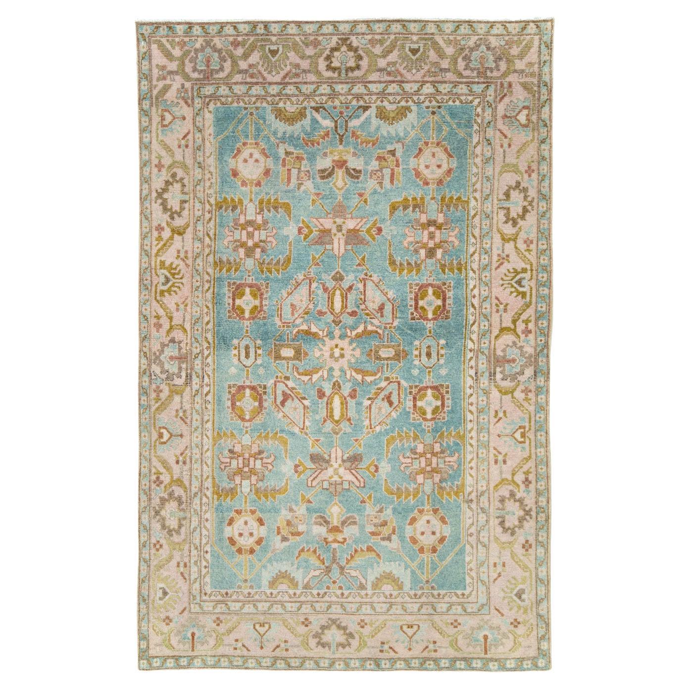 Mid-20th Century Persian Malayer Accent Rug For Sale