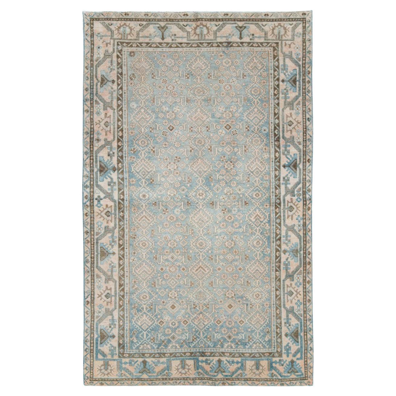 Mid-20th Century Persian Malayer Accent Rug For Sale