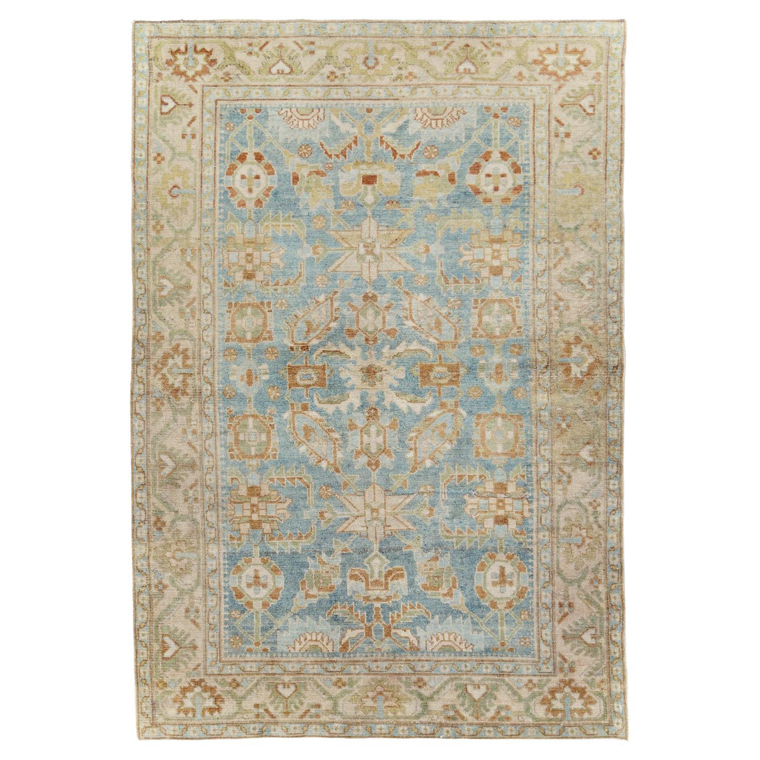 Mid-20th Century Persian Malayer Accent Rug For Sale