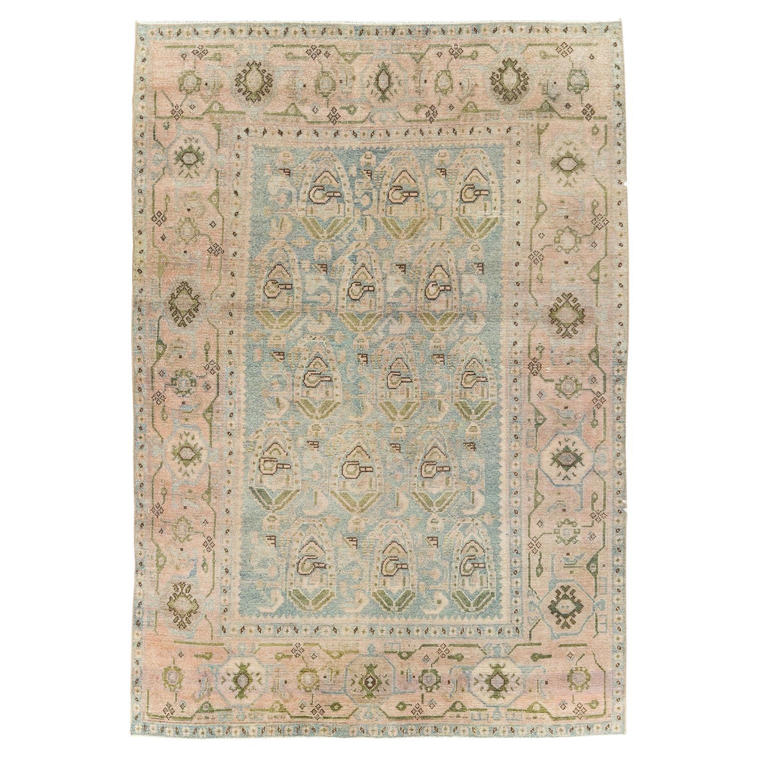 Mid-20th Century Persian Malayer Accent Rug For Sale