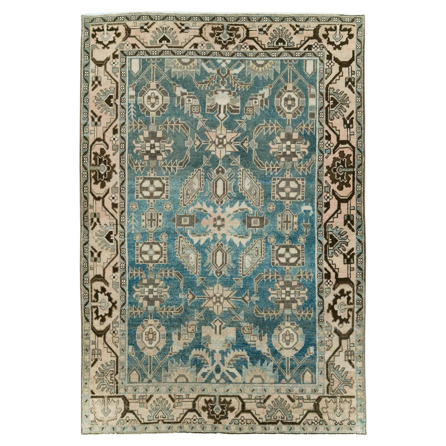 Mid-20th Century Persian Malayer Accent Rug For Sale
