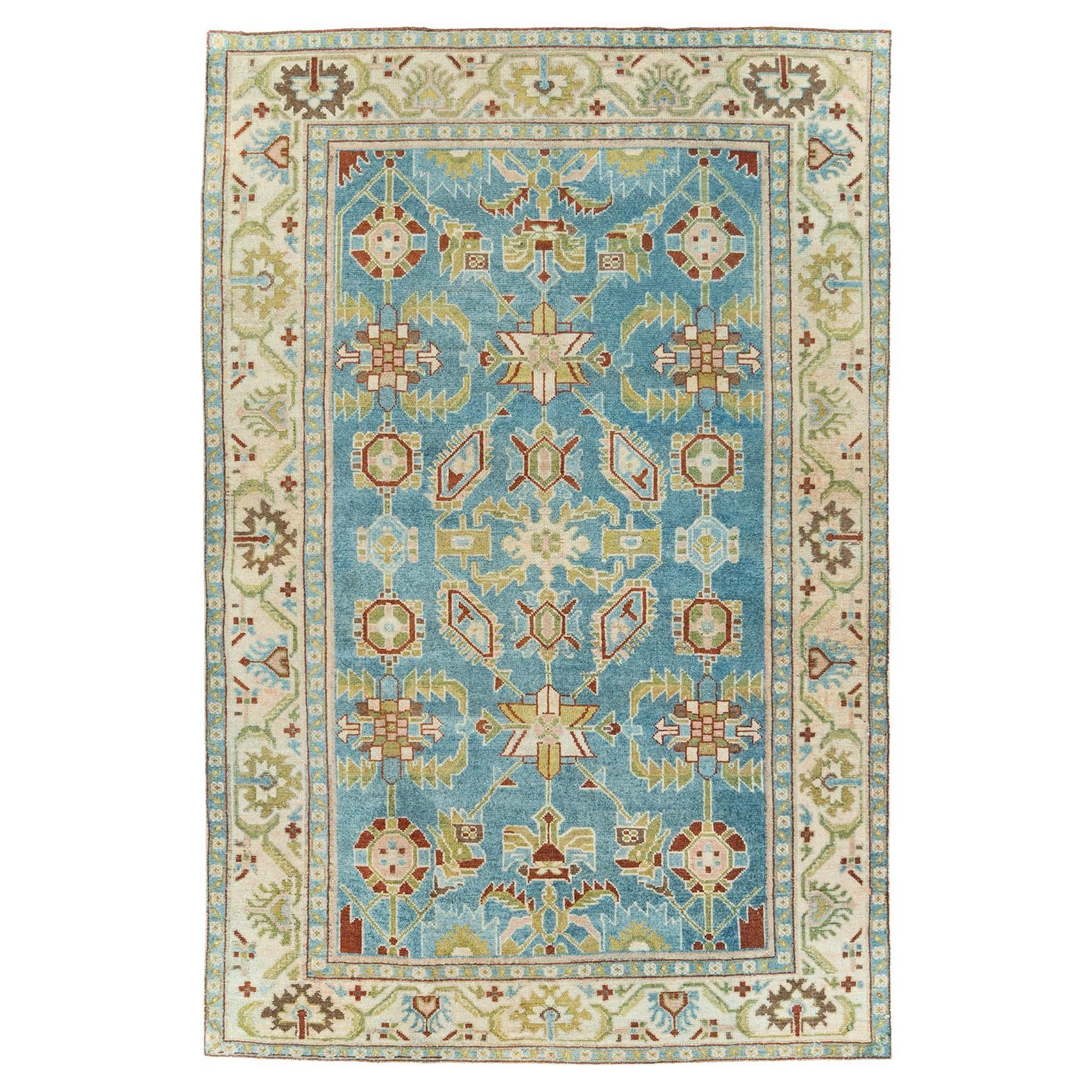 Mid-20th Century Persian Malayer Accent Rug For Sale
