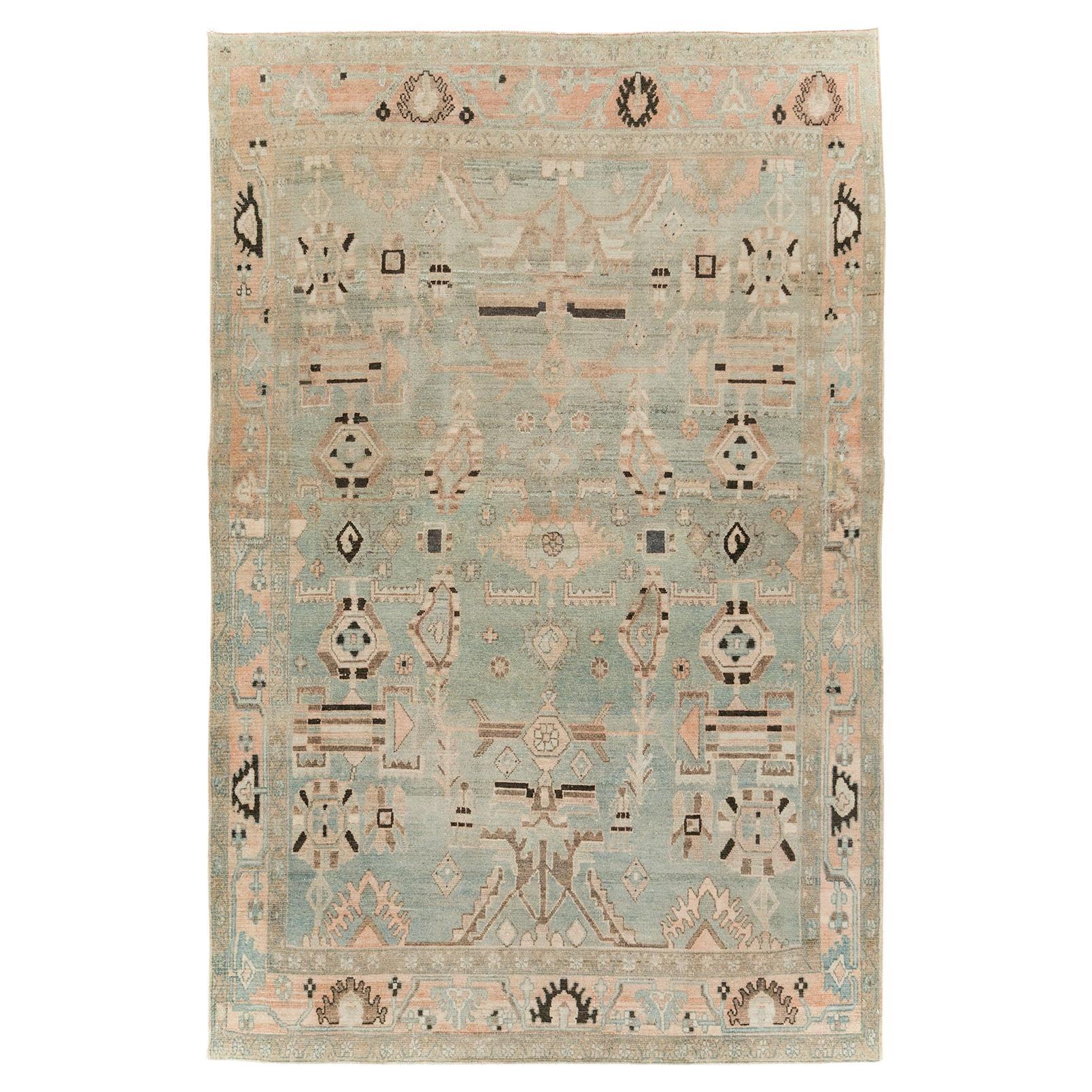 Mid-20th Century Persian Malayer Accent Rug For Sale