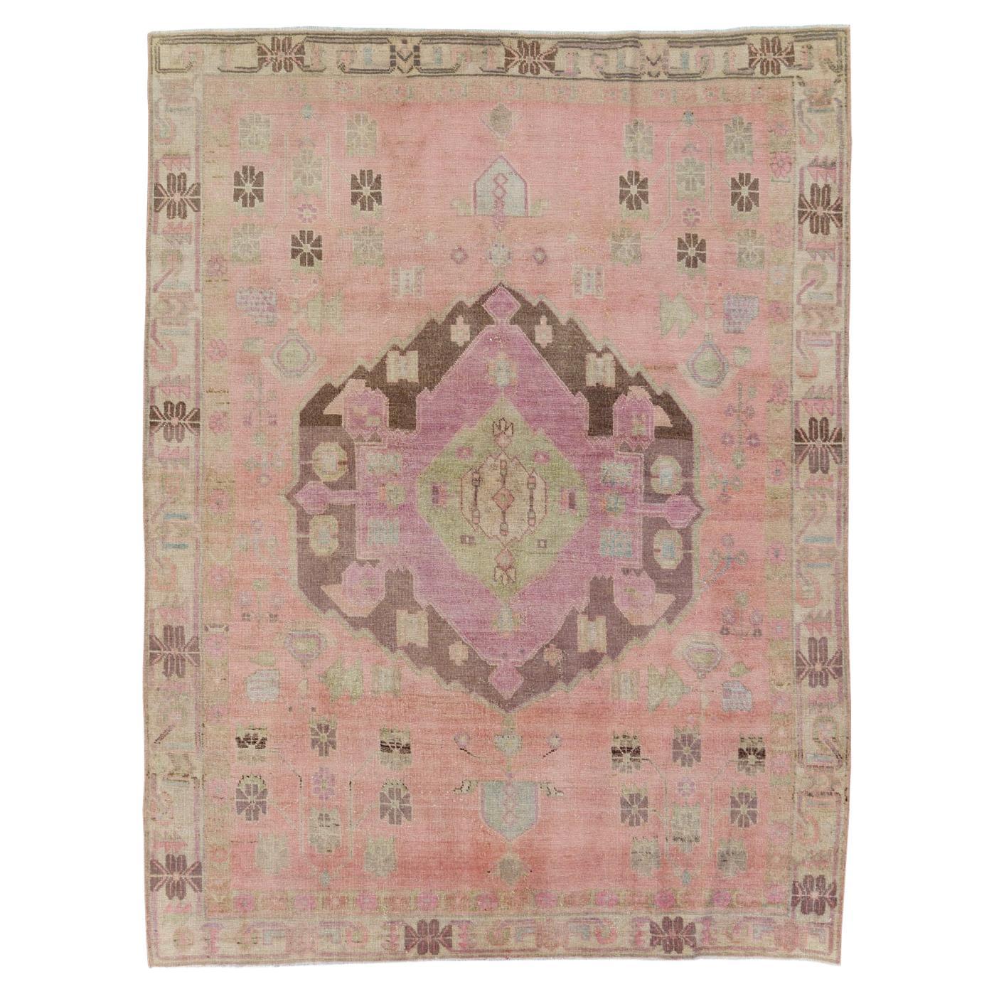 Mid-20th Century Persian Malayer Accent Rug im Angebot