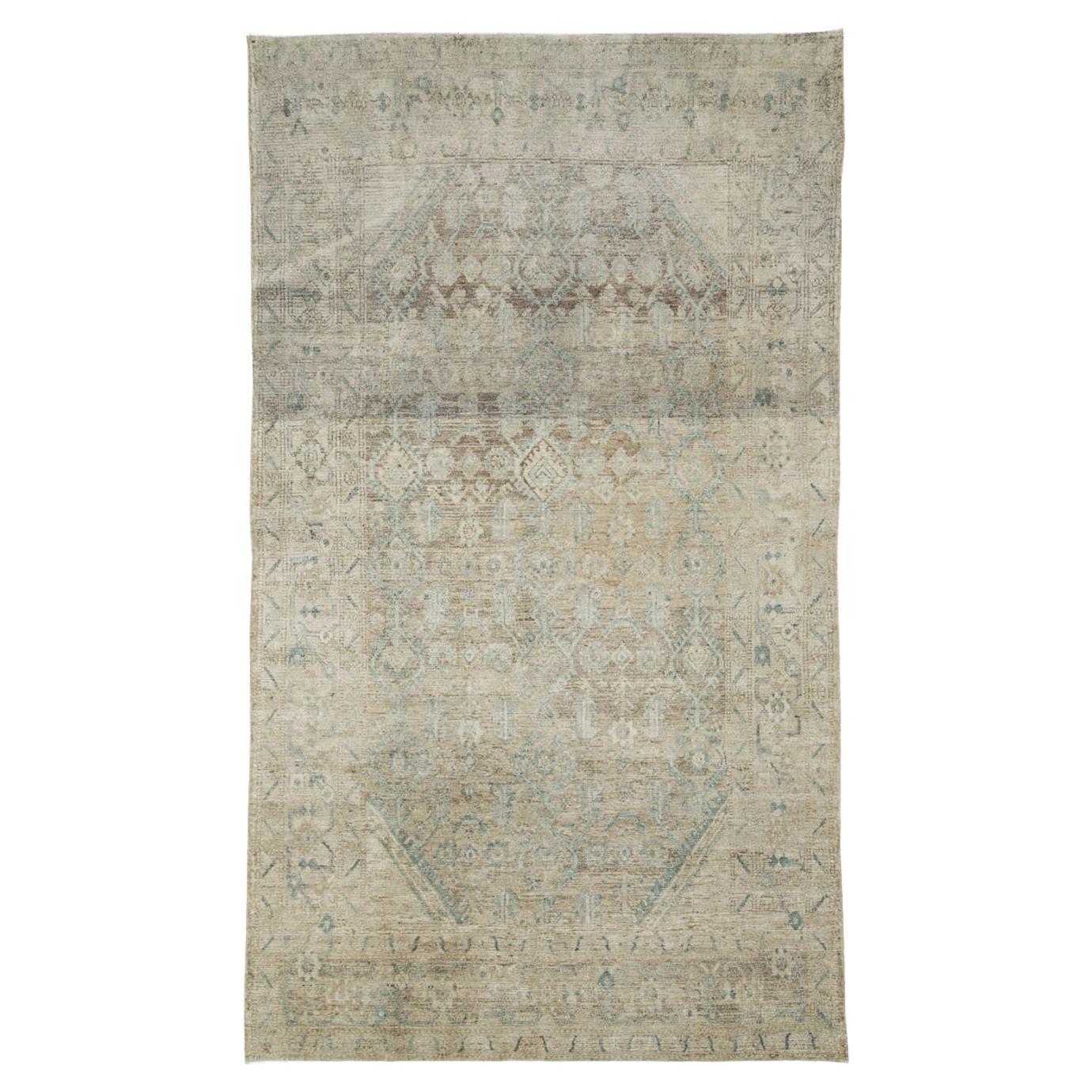 Mid-20th Century Persian Malayer Accent Rug For Sale