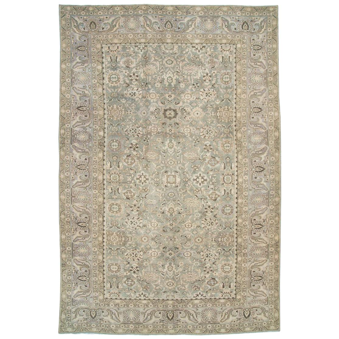 Mid-20th Century Persian Malayer Room Size Carpet in Purple-Grey and Slate-Green For Sale