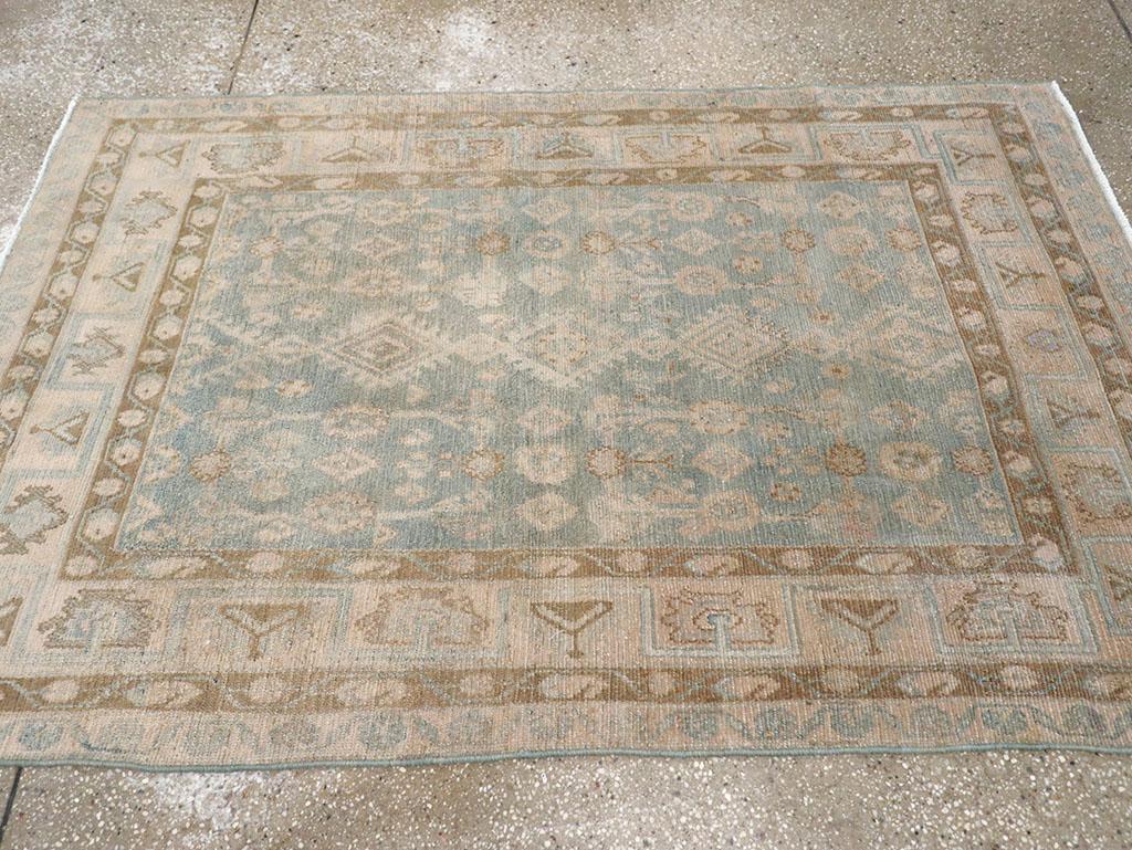 Noué à la main Tapis persan Malayer du milieu du 20e siècle en vente