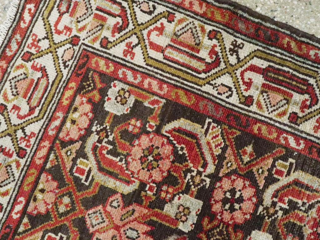Mid-20th Century Persian Malayer Throw Rug In Excellent Condition For Sale In New York, NY