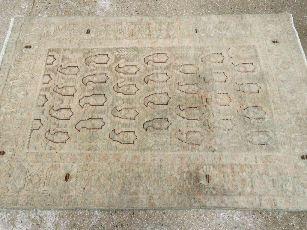 Noué à la main Tapis persan Malayer du milieu du 20e siècle en vente