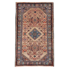 Vintage Mid-20th Century Persian Malayer Throw Rug