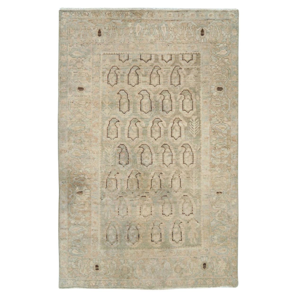 Mid-20th Century Persian Malayer Throw Rug
