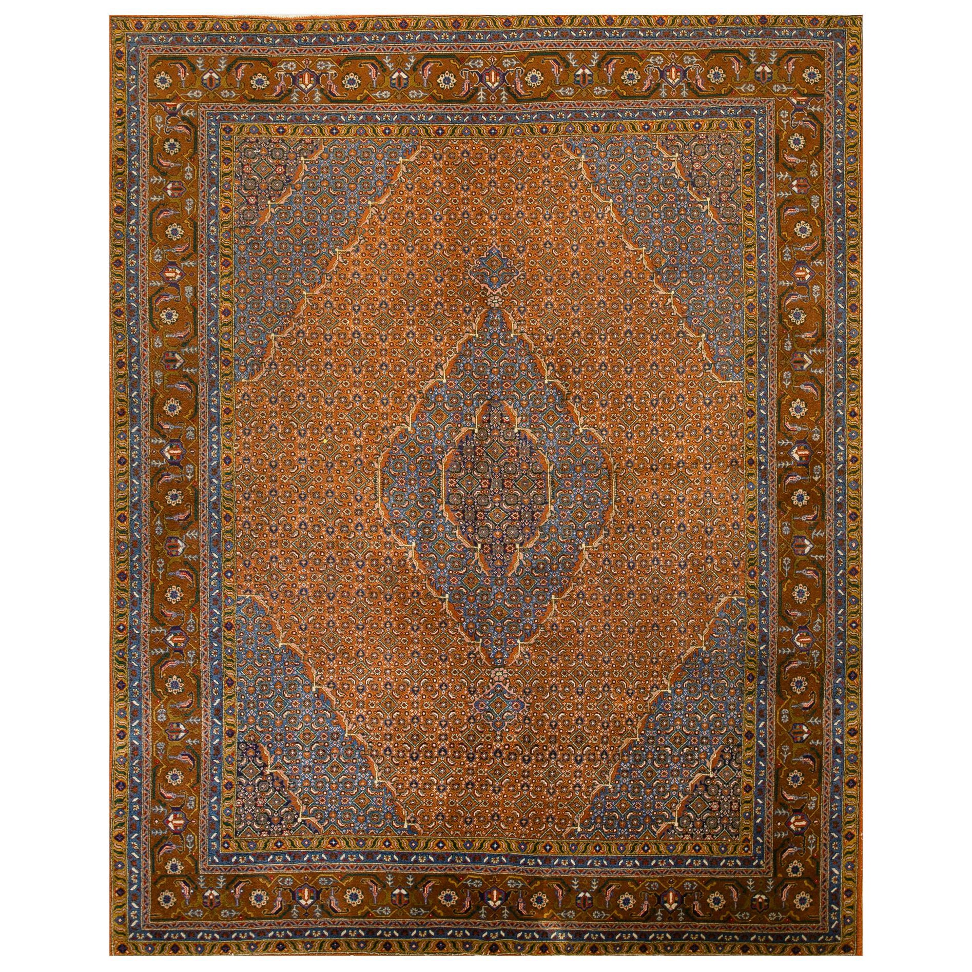 Mid 20th Century Persian Moud Carpet / 6' 9''x 8' For Sale