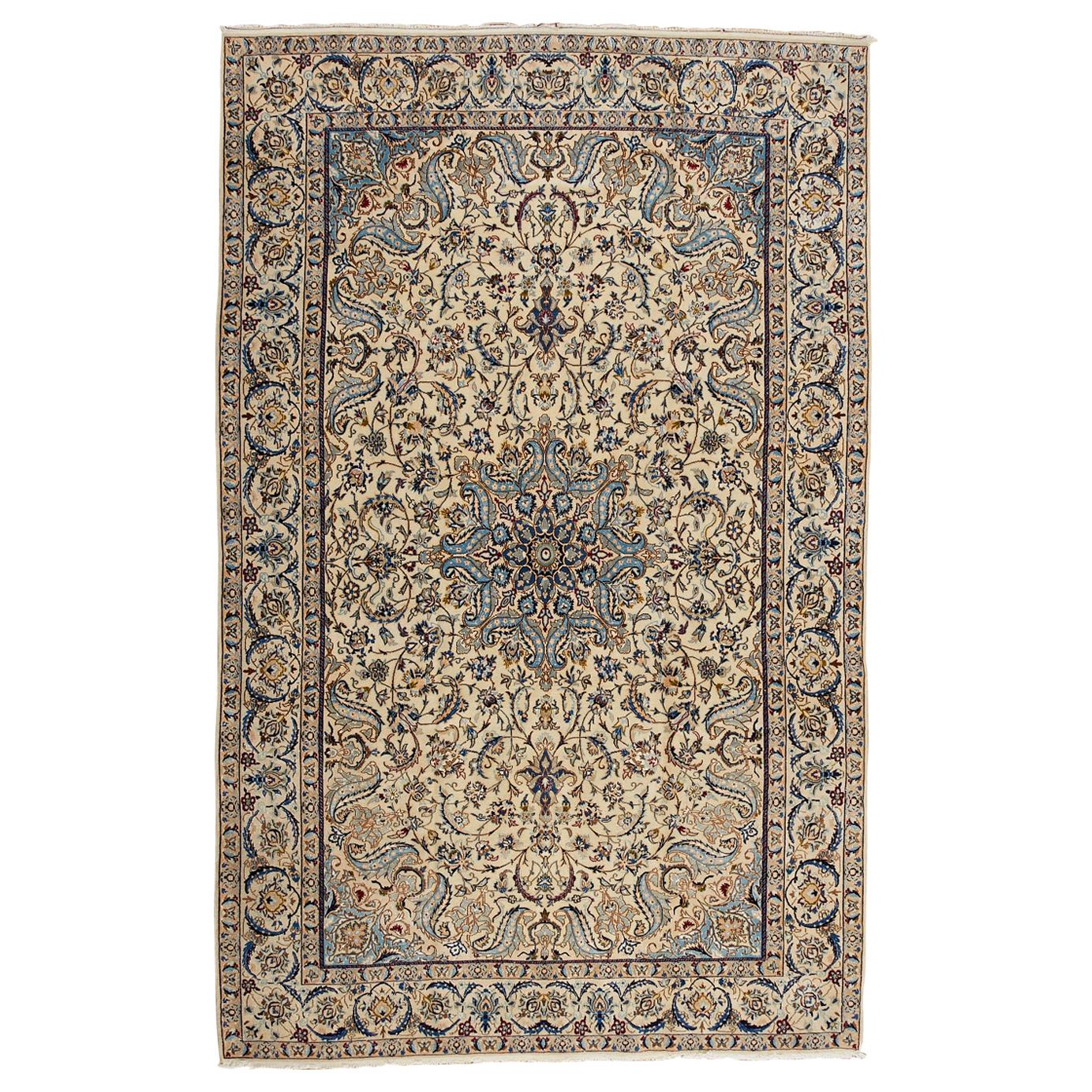 Persischer Nain-Teppich aus dem späten 20.