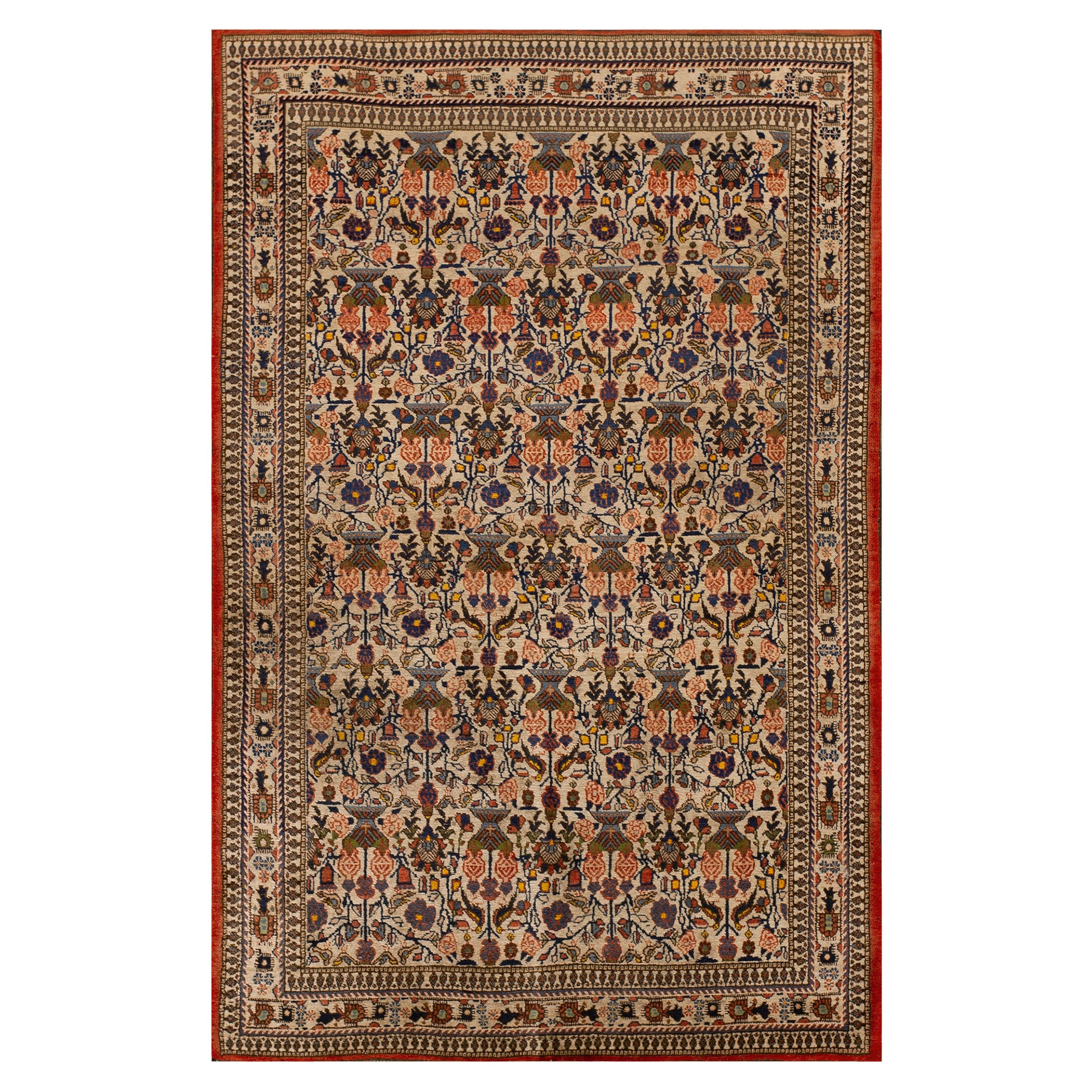 Persischer Qum-Teppich aus der Mitte des 20. Jahrhunderts (3'5" x 5'3" - 104 x 160) im Angebot